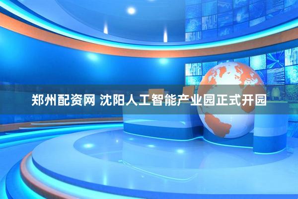 郑州配资网 沈阳人工智能产业园正式开园